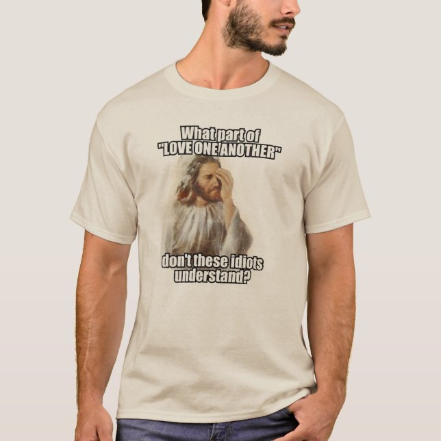 Camiseta Facepalm Jesus Meme, você faz Jesus triste (Frente)