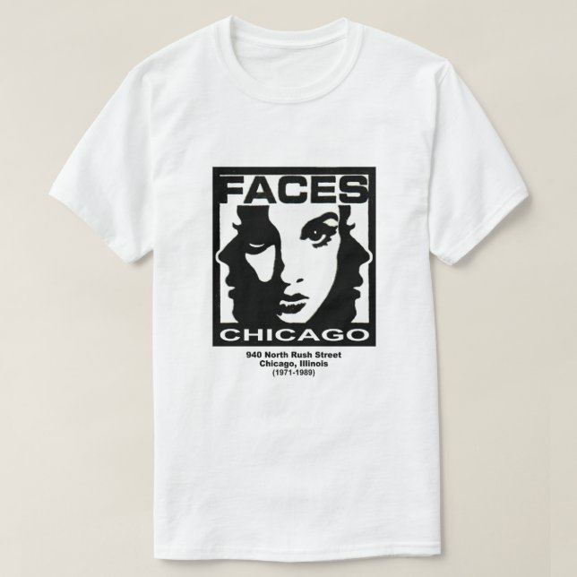 Camiseta Faces, Chicago, Illinois (Frente do Design)