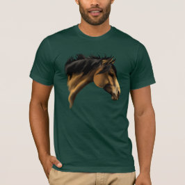 Camiseta Faceta-Camisa do cavalo do BuckSkin