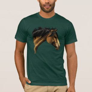 Camiseta Faceta-Camisa do cavalo do BuckSkin