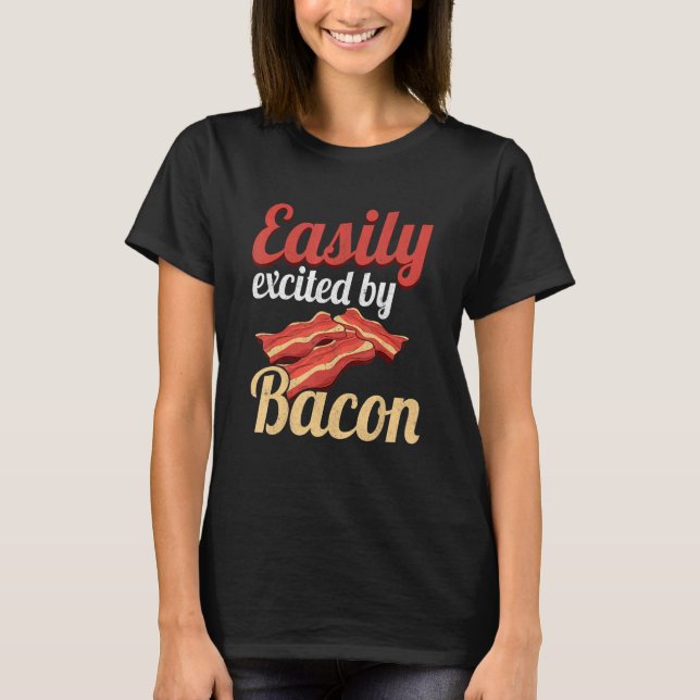 Camiseta Fácil Animação Com O Entusiasta Bacon Pork Grielin (Frente)
