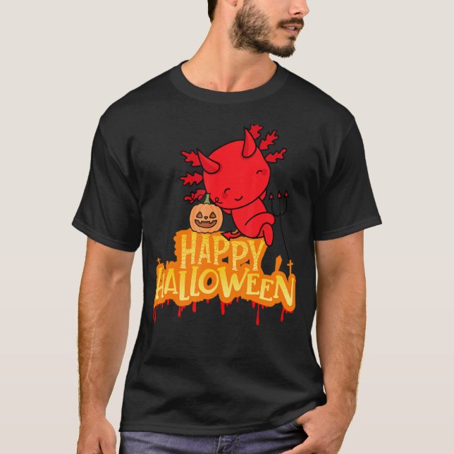 Camiseta Fácil Axolotl Halloween Kids Axolotl (Frente)