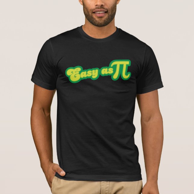 Camiseta Fácil como Pi (verde) (Frente)