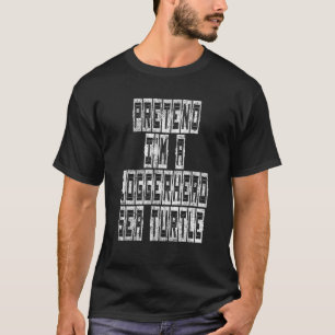 Camiseta Fácil costume de tartaruga Faço-me um mar de cabeç