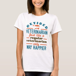 Camiseta Fácil de Aposentar Veterinária Veterinária Veterin