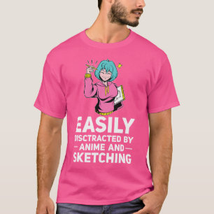 Camiseta Fácil Discagem Por Anime E Sketching Sketch
