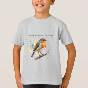 Camiseta Fácil distração com a citação divertida do Birds