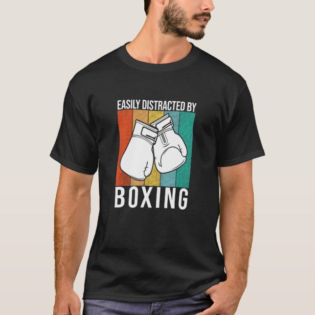 Camiseta Fácil distração com o Boxing - Boxing Glove Fighti (Frente)