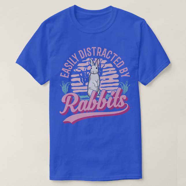 Camiseta Fácil distração com o Rabbits Premium  (Frente do Design)