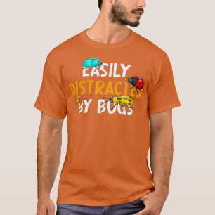 Camiseta Fácil Distração Pelo Inseto Entomologista De Inset