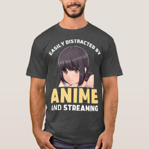 Camiseta Fácil Distração Por Animes E Streaming Manga Diver