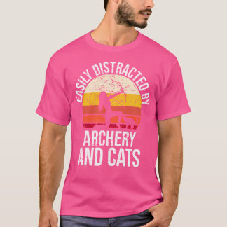 Camiseta Fácil Distração Por Archery E Cats Archer Arche