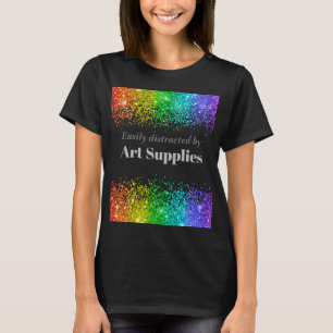 Camiseta Fácil distração por artigos de arte Camisa-T femin