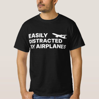 Camiseta Fácil distração por aviões voadores
