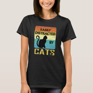 Camiseta Fácil Distração Por Cats Feline