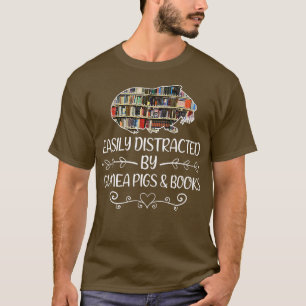 Camiseta Fácil distração por cobaias e livros