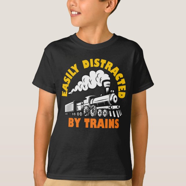 Camiseta Fácil Distração Por Comboios (Frente)