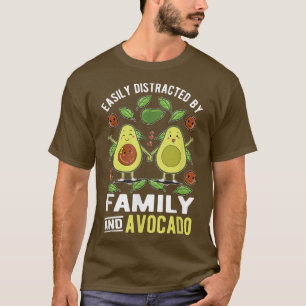 Camiseta Fácil Distração Por Família E Avocado