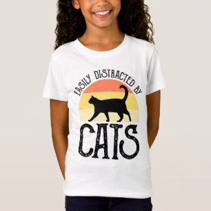 Camiseta Fácil Distração Por Gatos