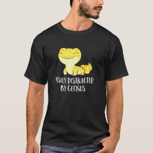 Camiseta Fácil Distração Por Geckos Cute Leopard Lizard Lo