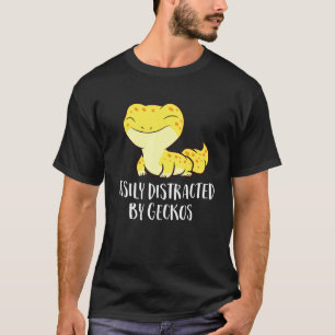 Camiseta Fácil Distração Por Geckos Cute Leopard Lizard Lo