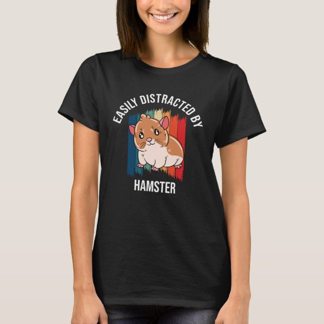 Camiseta Fácil Distração Por Hamster (Frente)