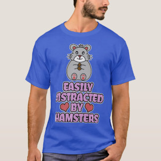 Camiseta Fácil Distração Por Hamsters Premium
