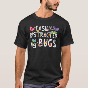 Camiseta Fácil Distração Por Insetos Pequenos Insetos Anima