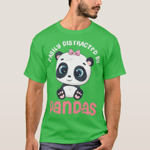 Camiseta Fácil Distração Por Pandas Cute Panda