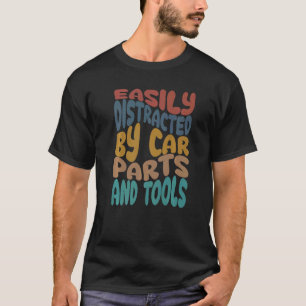 Camiseta Fácil Distração Por Peças E Ferramentas Mecânicas