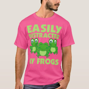 Camiseta Fácil Distração Por Sapos Engraçados Por Sapos Ama