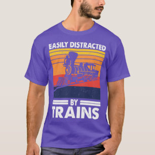 Camiseta Fácil Distração Por Trains Trainspotter