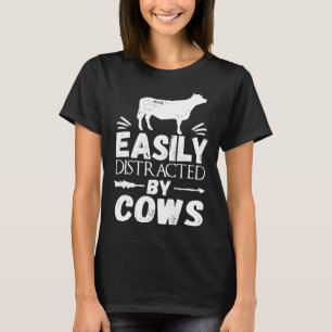 Camiseta Fácil Distração Por Vacas