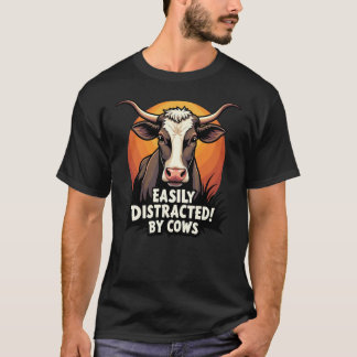 Camiseta Fácil Distração Por Vacas