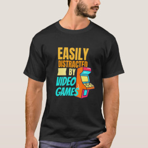 Camiseta Fácil distração por Videos games Jogos Nerd 1