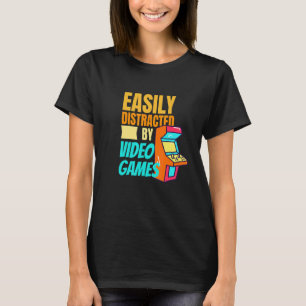 Camiseta Fácil distração por Videos games Jogos Nerd 1