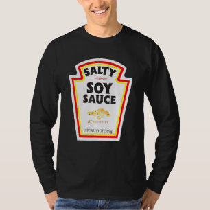 Camiseta Fácil Fantasia de Halloween Salgada Molho de Soja