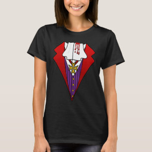 Camiseta Fácil fantasia de Halloween Tuxedo Bloody Dracula 