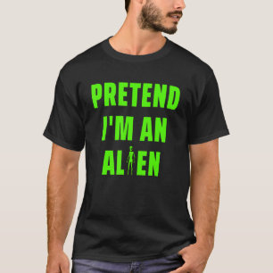 Camiseta Fácil, preguiçoso Figurino Verde de Halloween Eu s