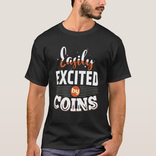 Camiseta Facilmente Animada Por Moedas Numismatistas Coleçã (Frente)