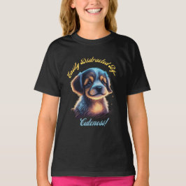 Camiseta Facilmente distraída pela Cuteness of Puppies