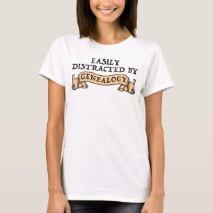 Camiseta Facilmente Distraído Pela Genealogia