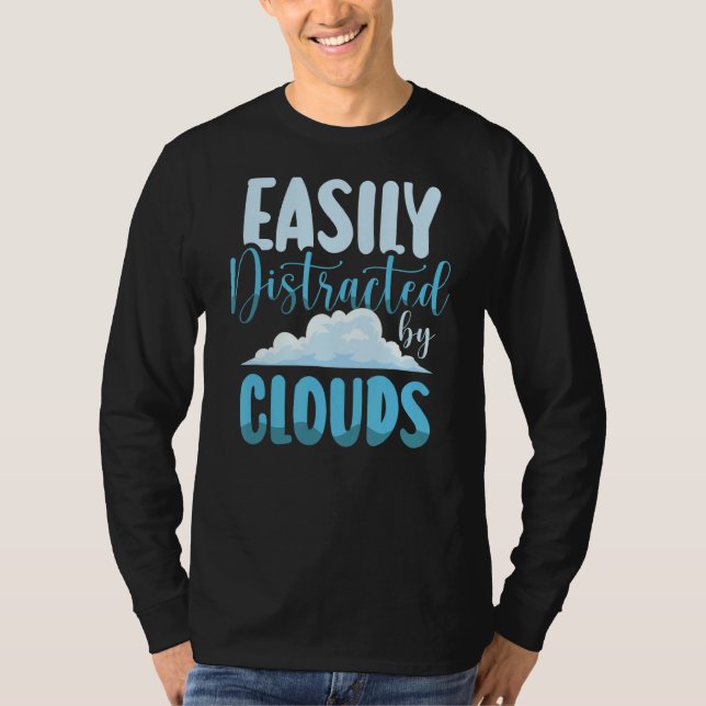 Camiseta Facilmente Distraído Pelo Meteo De Previsão De Tem (Frente)