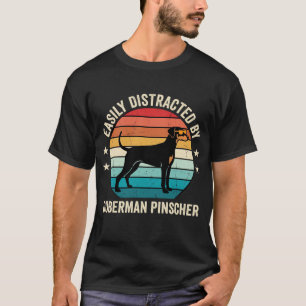 Camiseta Facilmente Distraído pelo Pôr do Sol Retro do Dobe