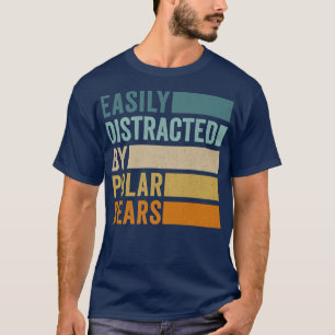 Camiseta Facilmente Distraído Pelo Prêmio Polar Bears