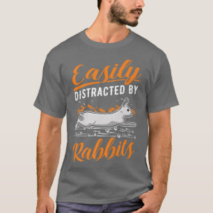 Camiseta Facilmente distraído pelos coelhos