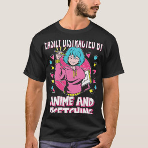 Camiseta facilmente distraído por animação e desenho