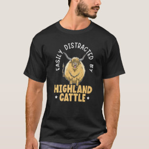 Camiseta Facilmente Distraído Por Boi Vaqueiro De Gado High