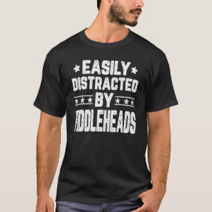 Camiseta Facilmente Distraído Por Brotos De Samambaia Com
