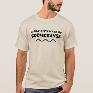 Camiseta Facilmente Distraído Por Bumerangues Citação Engra